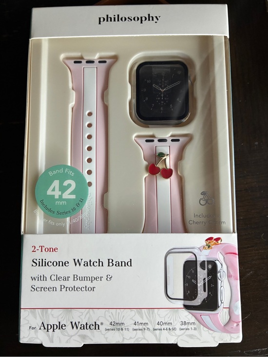 Philosophy Other - philosophy 2-Tone Pink Silicone Watch Band for 42mm Apple Watch